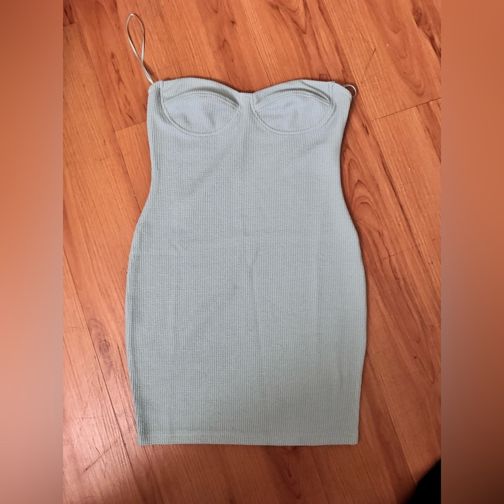 Sleek Strapless Knit Dress